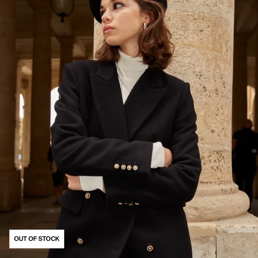 NWT The Kooples Paris Luxury Wool designer winter coat double breasted long midi - Picture 4 of 16